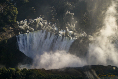 Vista de las cataratas victoria desde el aire.