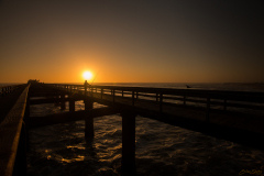 Pescando al atardecer.